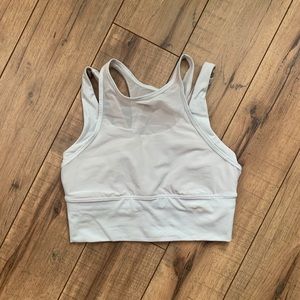 Lululemon white mesh halter sports bra